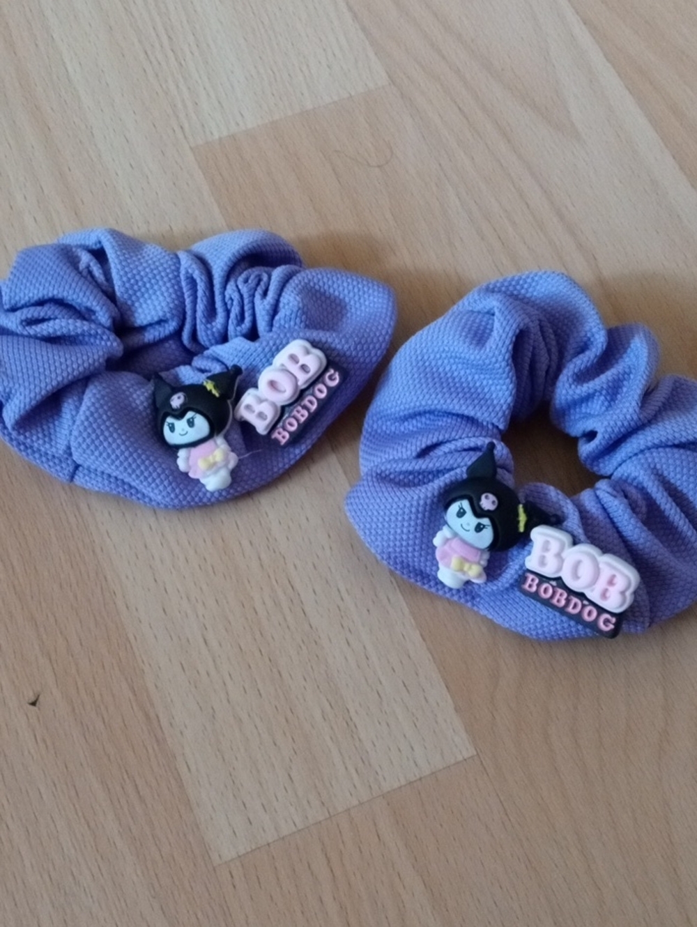 $3>>Lilac Kids Scrunchies with Character Charm